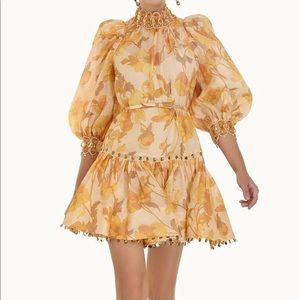 NWT Zimmerman Tempo Rouleau Trim Mini Dress